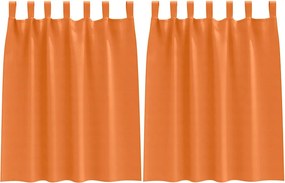 vidaXL Perdele Opaque cu Inel 2 pcs Portocalie Aprinsă 140 x 140 cm
