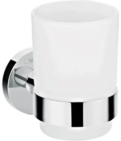 Set coloana dus si baterie lavoar Hansgrohe Vernis Blend si accesorii baie Hansgrohe Logis, crom