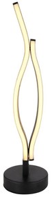 Veioza LED, lampa de masa design modern Geronimo negru, maro