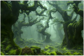 Tablou - O pădure acoperită de mușchi (90x60 cm)