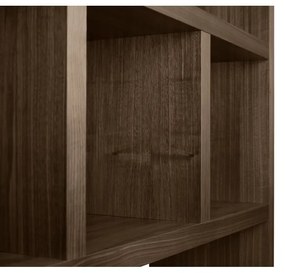 Bibliotecă maro cu aspect de lemn de nuc 150x198 cm Berlin – TemaHome