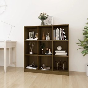 809975 vidaXL Bibliotecă/Separator cameră maro miere 104x33,5x110 cm lemn pin