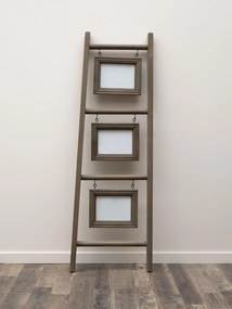 Scară decorativă din lemn cu 3 rame foto, H118 cm