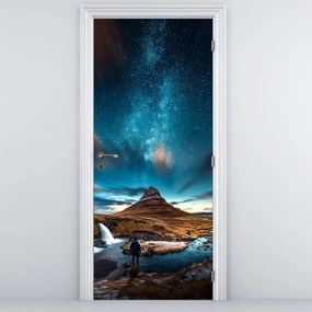 Fototapet pentru ușă - Calea lactee albastră (95x205cm)