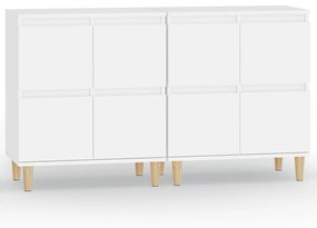 vidaXL Dulapuri, 2 buc, alb, 60x35x70 cm, lemn prelucrat