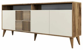 Dulap Milan 2 Walnut and Cream