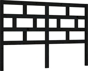 vidaXL Tăblie de pat, negru, 141x4x100 cm, lemn masiv de pin