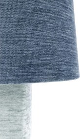 Veioză albastră din metal cu abajur textil (înălțime 50 cm) Demra – Bizzotto