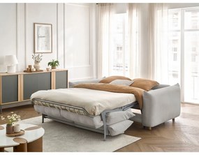 Canapea gri deschis extensibilă 214 cm Ernest – Bobochic Paris