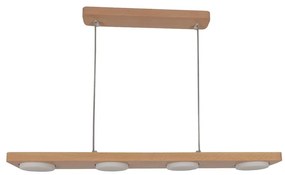 Lustra LED rustica fabricata manual din lemn OKIO 4L