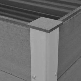 Strat inaltat de gradina, gri, 100 x 50 x 91 cm, WPC 1, Gri, 100 x 50 x 91 cm
