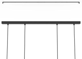 Lustră pe cablu Eglo 390164 CIDRAZ 4xE27/40W/230V negru/maro