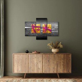 Tablou - Pătratr colorate pe fond negru (90x60 cm)