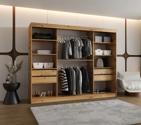 Dulap de haine 250 cm Ulta (Stejar artisan). 1126332
