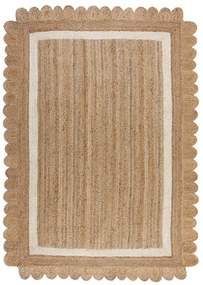 Covor în culoare naturală/fildeș țesut manual din iută 120x170 cm Grace White – Flair Rugs