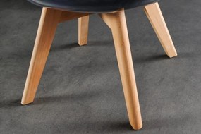 Set de 4 scaune, Lemn Fag Natur, Plastic Transparent, Scandinavia A-44165 VC