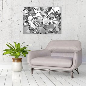 Tablou pe sticlă cu abstracție 3D (70x50 cm)