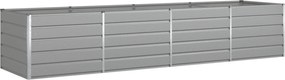 vidaXL Jardinieră Gri deschis 385 x 100 x 75 cm Oțel Galvanizat