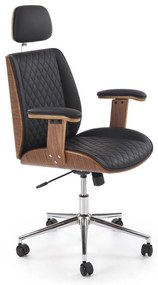 Scaun de birou Gettysburg, negru / nuc