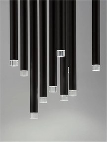 Lustra cu 10 pendule LED design tubular DANDIA