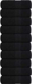 vidaXL Prosoape de oaspeți, FROGN, 10 buc., negru, 30x50 cm, 360 g/m²