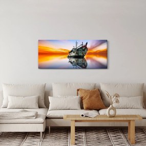 Tablou - Zori peste un naufragiu (120x50 cm)
