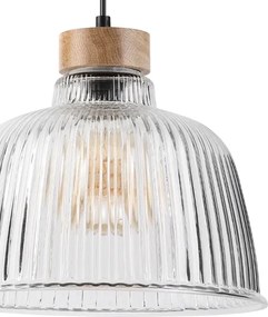 Lampă suspendată cu cablu ASTA 1x E27/60W/230V Ø 28 cm, stejar