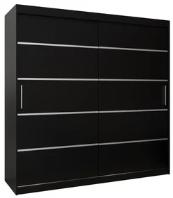 Dulap de haine 200 cm Verika 1 200 (negru). 1063736