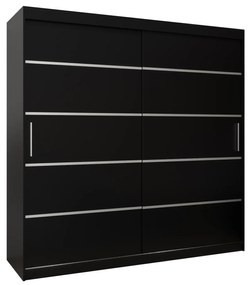 Dulap de haine 250 cm Verika 1 250 (negru). 1063750