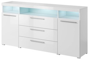 Comodă. Indiko Typ 25 (alb + alb lucios) (cu iluminat). 1108201