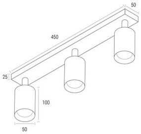 Spot ANGIE 3xGU10/30W/230V