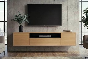 Comoda TV suspendata LOFT 150cm natur/ negru