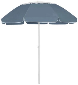 Umbrela de plaja, albastru, 300 cm Albastru si alb, 300 cm