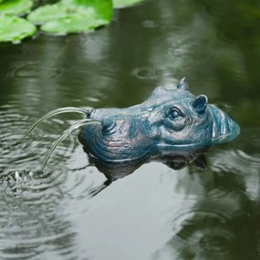 Ubbink Stropitor plutitor pentru fantana de gradina, forma hipopotam