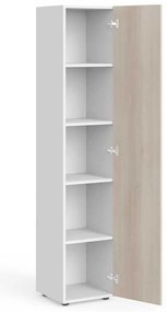 Dulap înalt Manager 39,9 x 42,2 x 196,5 cm, dreapta, salcâm deschis / alb