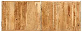 Set de bar, 9 piese, lemn masiv de acacia si piele naturala 9, lemn masiv de acacia