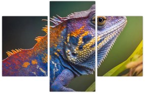 Tablou - Iguana colorată (90x60 cm)