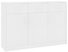 vidaXL Servantă, alb, 110 x 34 x 75 cm, pal