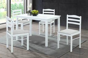 Set de sufragerie 1+4, alb/gri bej, SOMIN