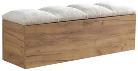 Bancă gri deschis/în culoare naturală Kumo – Bobochic Paris