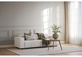 Măsuță de cafea în culoare naturală rotundă cu aspect de lemn de stejar 90x90 cm Yumi - Rowico