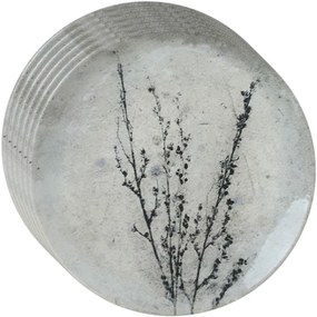 Set de 6 farfurii ceramice pentru desert StoneBloom 20 cm