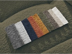 Colțar kaki extensibil/cu spațiu de depozitare cu tapițerie din țesătură bouclé (cu colț pe partea stângă/cu șezlong) Roxelane – Bobochic Paris