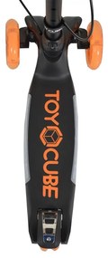 Trotineta copii cu roti luminoase din silicon NOVOKIDS™ Toy Cube, Cu melodii si lumini, 3 roti, Pliabila, Maner reglabil pe inaltime, Max 50 kg,