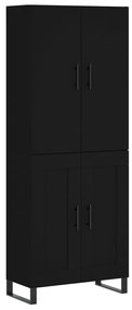 3195812 vidaXL Dulap înalt, negru, 69,5x34x180 cm, lemn compozit