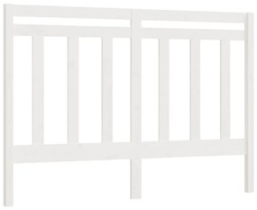817791 vidaXL Tăblie de pat, alb, 146x4x100 cm, lemn masiv de pin