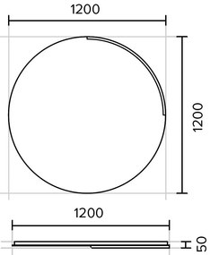 Kolpa San Orbis Oglinda cu iluminare LED O120 cm