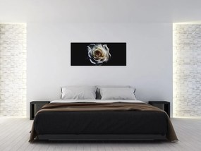 Tablou cu trandafir alb (120x50 cm)