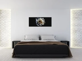 Tablou cu trandafir alb (120x50 cm)