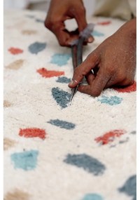 Covor crem lavabil/țesut manual din bumbac 140x200 cm Terrazzo Marble – Lorena Canals